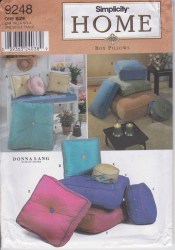 9248 SIMPLICITY DESIGN YOUR SHAPED BOX PILLOWS,,BENCH CUSHION PATTERN